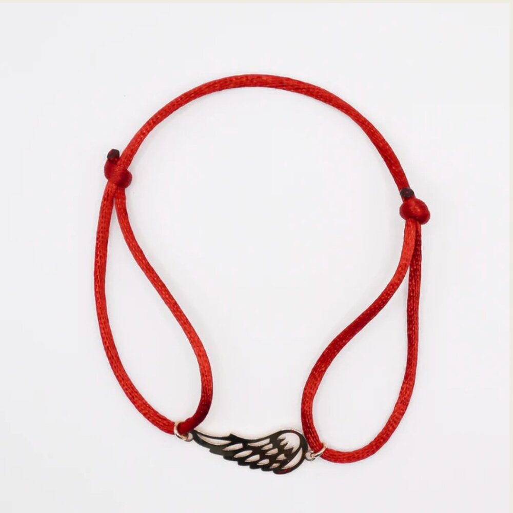 18k Gold Angel Wing Bracelet - Picture 4 of 5
